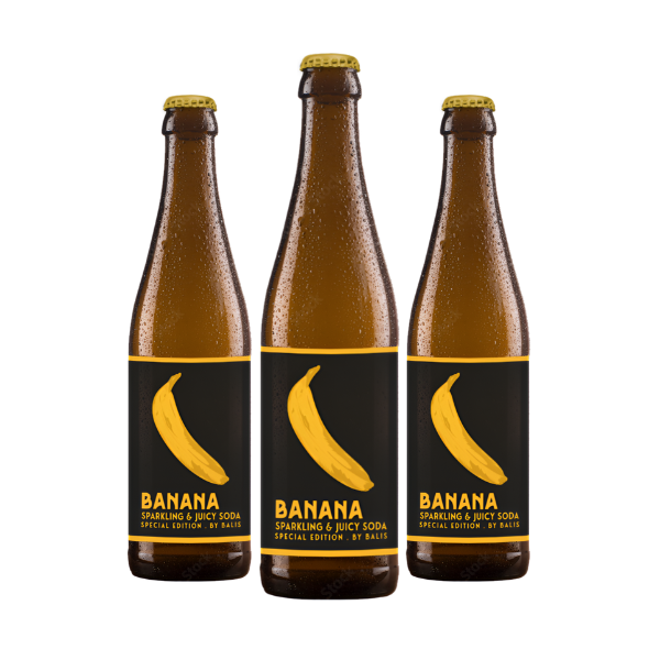 BALIS Banana 24 * 0,25L Flaschen – Sparkling and Juicy Soda